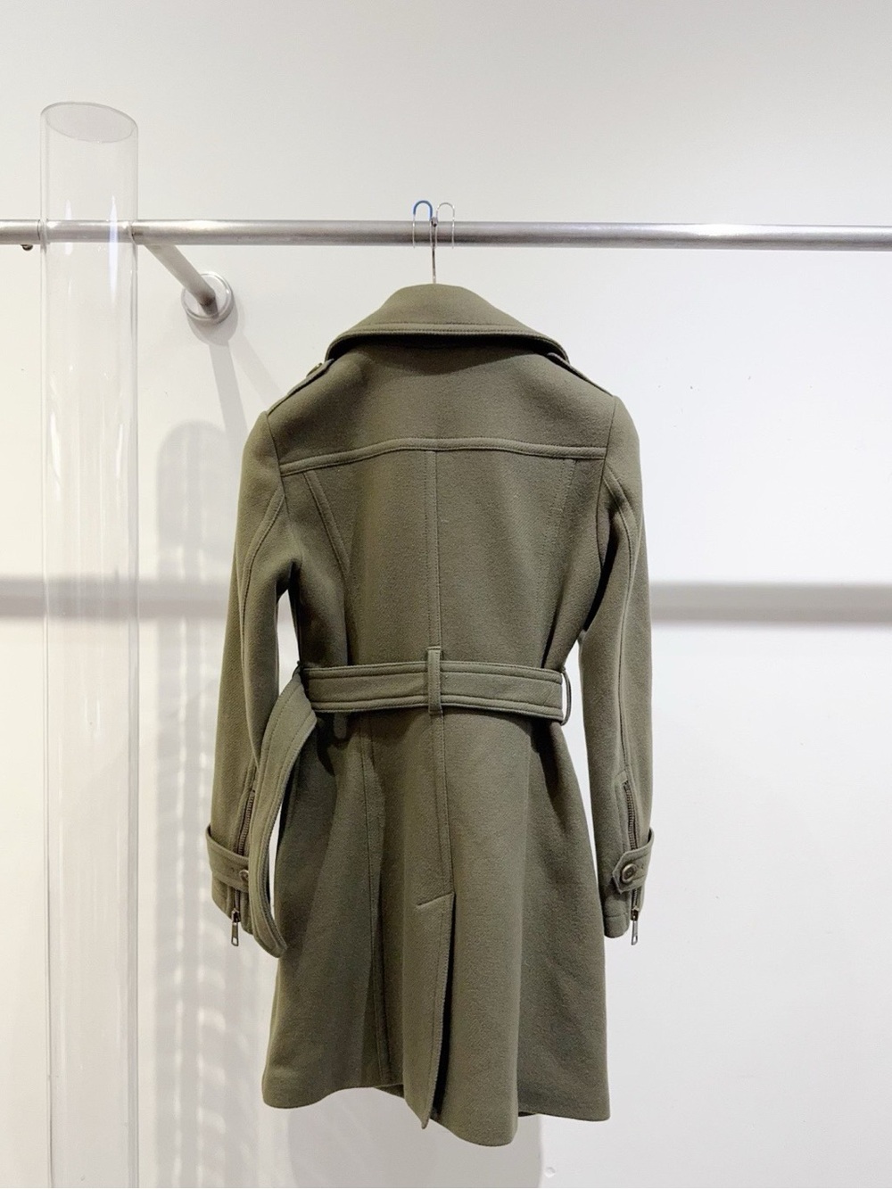 🚩steal Burberry Olive Green Double-Breasted Trench Coat - Picture 2 of 6